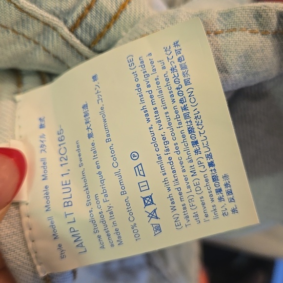 Acne Studios Blå Konst Japaness Denim Cotton Modell Jacket NWOT - Picture 12 of 14